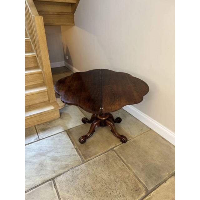 Antique Victorian Rosewood Tea Table, 1860 For Sale - Image 3 of 13