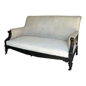 French Napoleon III Sofa With Painted Frame