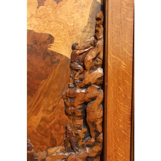 Large Marquetry the Rope from Louis Thiam, 1950s For Sale - Image 6 of 9