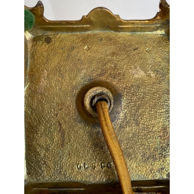 Early 20th C. Neoclassical Hollywood Regency Raspberry Marble & Brass Table Lamp For Sale - Image 12 of 13