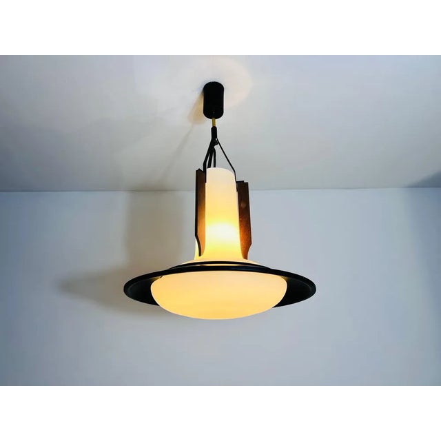 Mid-Century Modern Opal Glass Pendant, 1960s For Sale - Image 10 of 12