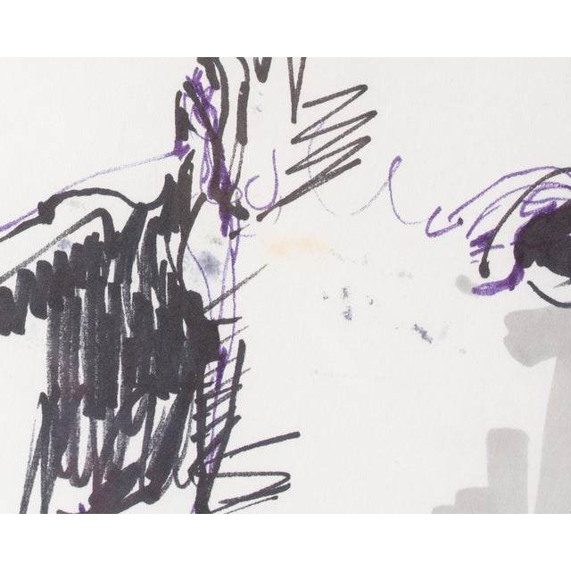 Marker Drawing of a Cow. By James L. Bruch For Sale In Indianapolis - Image 6 of 8