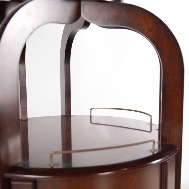 Japanese Mini Wooden Bar, 1970s For Sale - Image 3 of 14