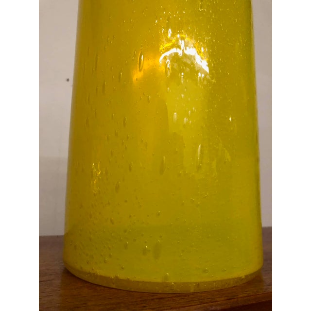 Glass James Mongrain Yellow Glass Tall Cylinder Vase For Sale - Image 7 of 12