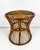 Wood Vintage Round Pencil Reed Rattan Side Table For Sale - Image 7 of 10