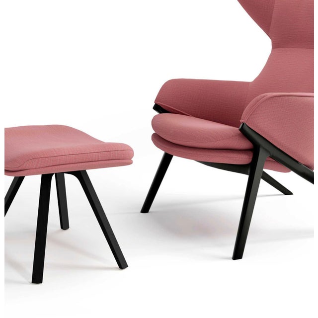 Set of P22 Chair and Footrest by Patrick Norguet for Cassina For Sale - Image 4 of 14