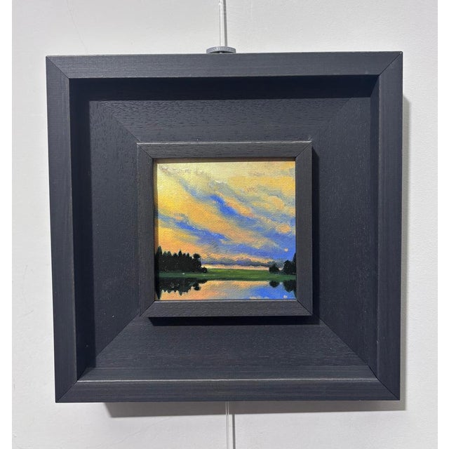 Small work with orange sunset, by Luisa Albert Signed on the back and certificate of authenticity This piece is attributed...