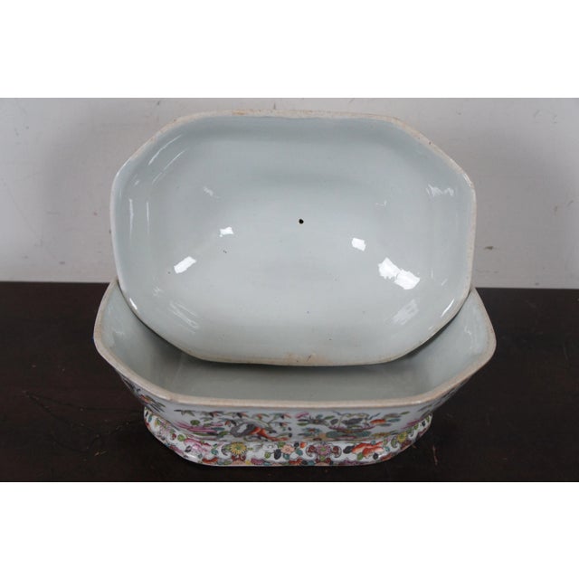 1825 Antique Stephan Folch Bamboo & Basket Hand-Painted Ironstone China Set - 18 Pieces For Sale - Image 6 of 13