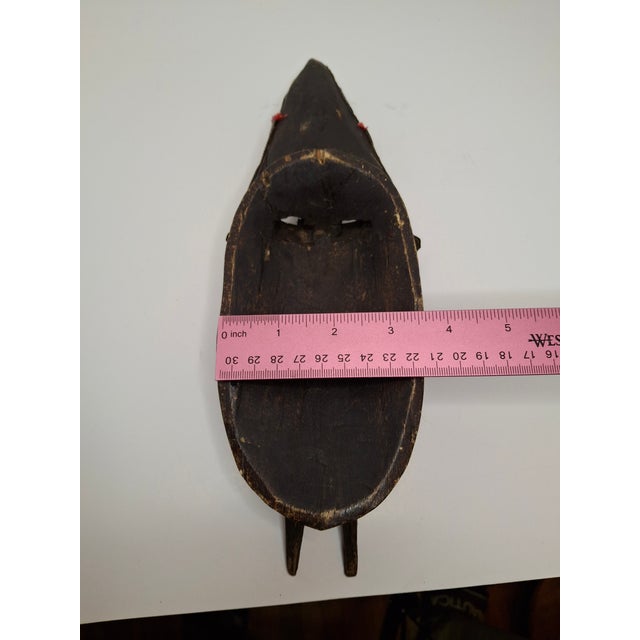Authentic Marka African Mask Mali - Hammered Brass & Copper Over Wood Tribal Art For Sale - Image 18 of 18