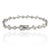 This Asymmetrical Diamond Tennis Bracelet in 18K gold showcases 252 endlessly sparkling natural diamonds, weighing 2.91...