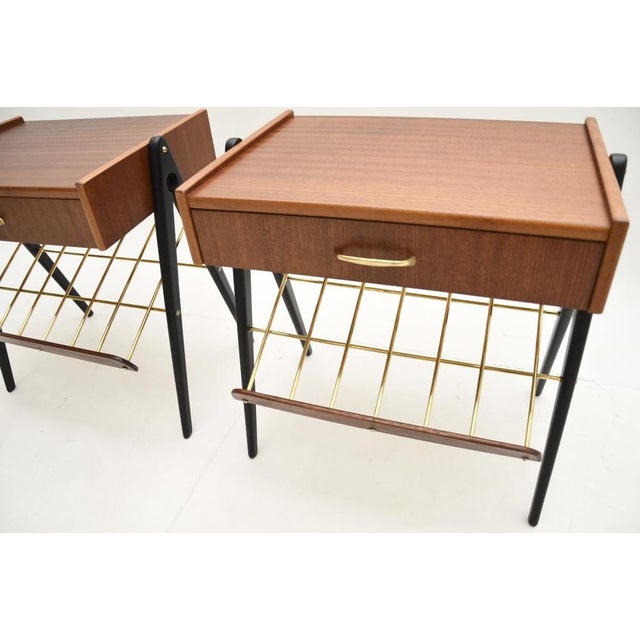 Swedish Teak Bedside Tables, 1960s, Set of 2 For Sale - Image 10 of 11