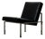 Set of Bauhaus Armchairs in Black Leather and Chromed Tubular Steel, 1960s For Sale