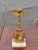 Bronze Late 19th Century Bronze and Marble Candle Holders and Candelabra - Set of 3 For Sale - Image 8 of 10