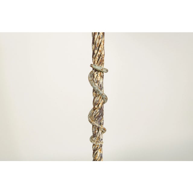 Early 20th Century A Continental Painted Steel Floor Lamp For Sale - Image 5 of 8