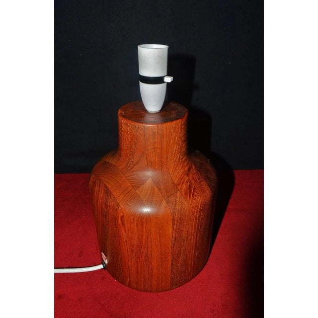 Vintage Danish Teak Table Lamp with Cased Glass Shade, 1960s For Sale - Image 15 of 18