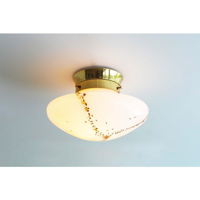 Stunning and high quality muranoglass flush mount light by Kaiser Leuchten. Can be used as both a ceiling or wall light....
