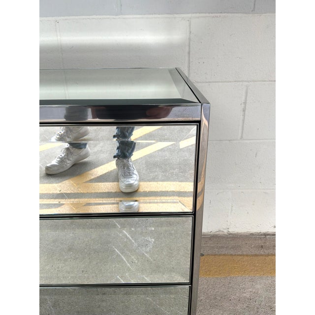 Silver Baker Luxe Collection Mode Nightstands - Pair For Sale - Image 8 of 13