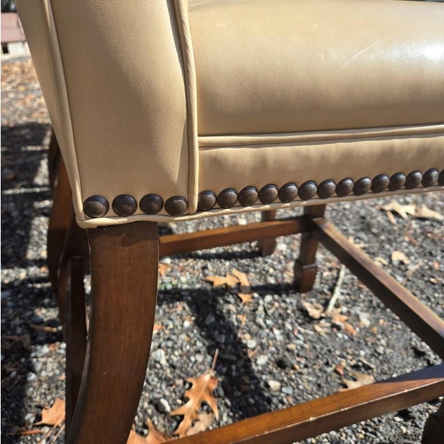 Animal Skin Late 20th Century Hancock and Moore Leather Barstools Set of 4 For Sale - Image 7 of 9