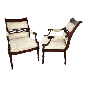 Regency Mahogany Armchairs a Pair