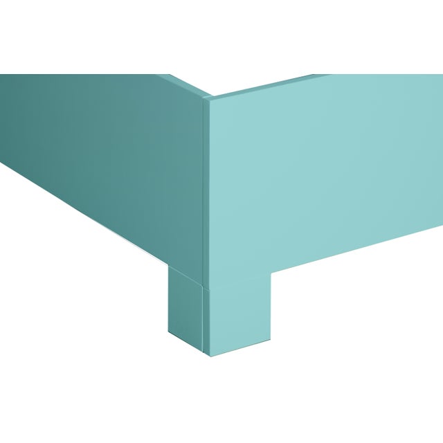 Not Yet Made - Made To Order Ohana Platform Bed King, Turquoise For Sale - Image 5 of 6