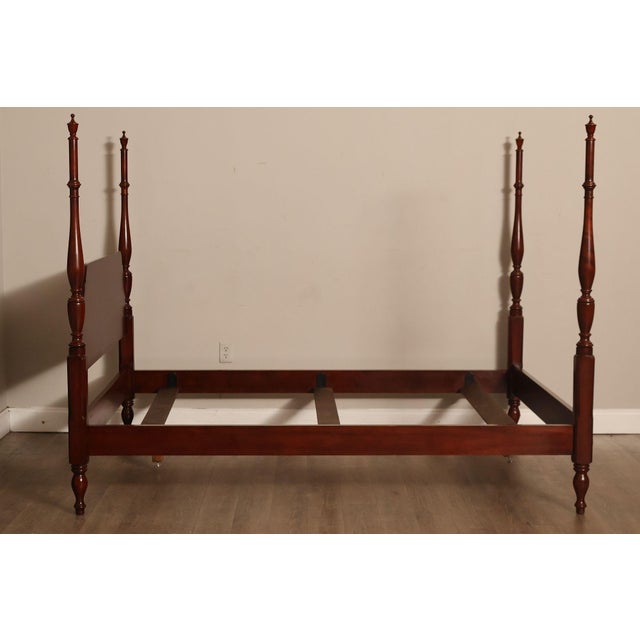 Henkel Harris Solid Cherry Queen Four Poster Bed For Sale - Image 13 of 18