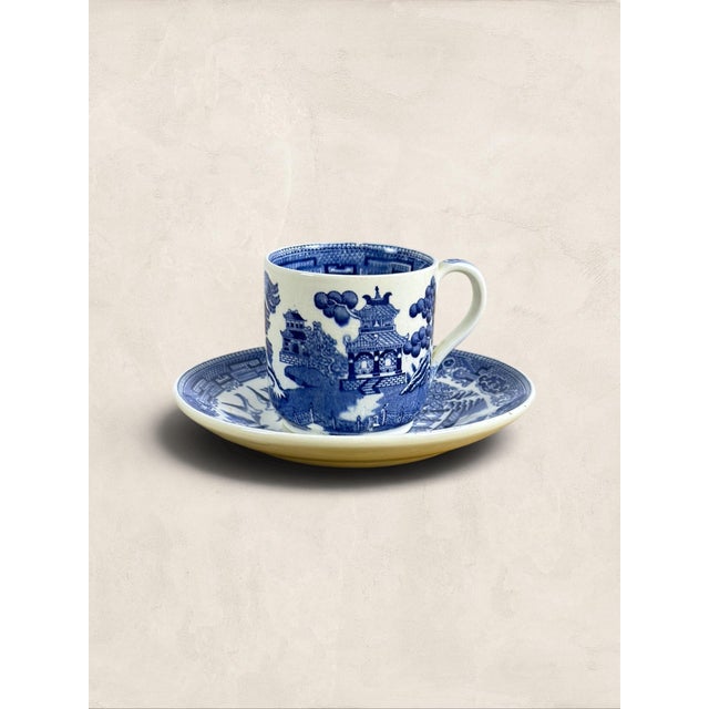 Antique English Wedgwood ‘Willow’ Coffee Cup and Saucer Few patterns have endured the way Willow has, and Wedgwood's...