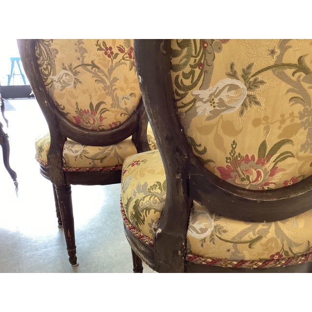 Late 19th Century Pair of Late 19th Century Victorian Parlor Chairs For Sale - Image 5 of 9