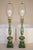 Matching Pair Large Neoclassic Hollywood Regency Modern Green Malachite Marble Urn Style Column Table Lamps 1960's Italy For Sale - Image 12 of 12