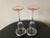 Vintage Crystal Glass Pink Stem Champagne Drinks Flutes - Set of 2 For Sale - Image 4 of 12