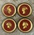 Gold Vintage Grand Tour Wooden Profile Medallions - Set of 4 For Sale - Image 8 of 18