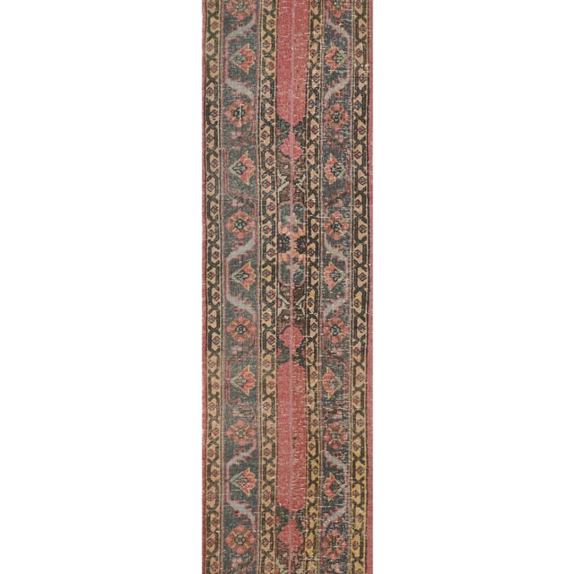 1960s Hand-Knotted Anatolian Runner - Stair Carpet 1'7'' X 23'9'' For Sale - Image 4 of 10