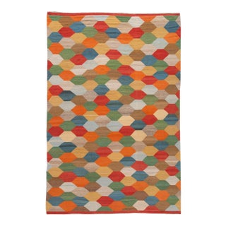 21st Century Modern Kilim Wool Rug For Sale
