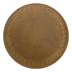 Tiffany Studios New York Greek Key Bronze Footed Charger Plate or Tray