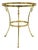 Late 20th Century Italian Hollywood Regency Brass Swan Tripod 2 Tier Round Occasional Side Table For Sale