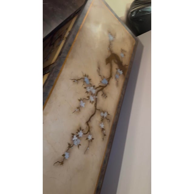 Goldenrod Rare Hollywood Regency 4-Door Black Lacquer Sideboard, Structural Brass Inserts (100+ Pieces), Mastercraft/ William Doezema Style, Circa 1970 For Sale - Image 8 of 14