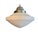1920s Art Deco Milkglass on Hanging Rod Pendant Sloped Ceiling Light For Sale - Image 4 of 5