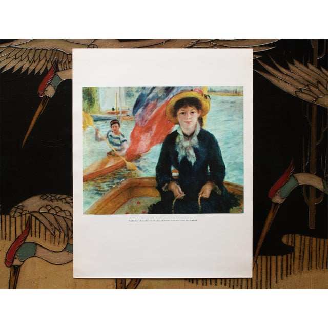 1950s 1950s After Renoir "Young Girl in a Boat", First Edition Swiss Full-Color Print For Sale - Image 5 of 10