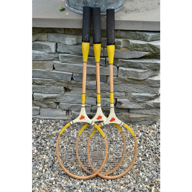 Mid 20th Century Dumont Badminton Racquets - Set of 3 For Sale - Image 4 of 12