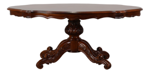 Victorian Cherrywood Oval Coffee Table, England, 1850s