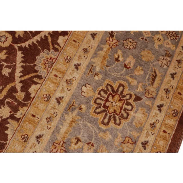 Gray Classic Ziegler Brown Gray Hand-Knotted Wool Rug - 9'1'' X 11'4'' For Sale - Image 8 of 8