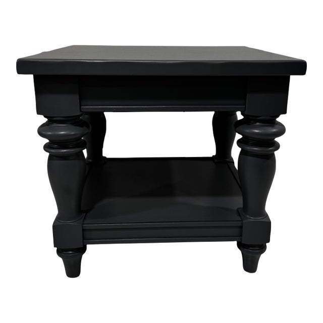 1990s Professionally Restored Solid Wood End Table For Sale
