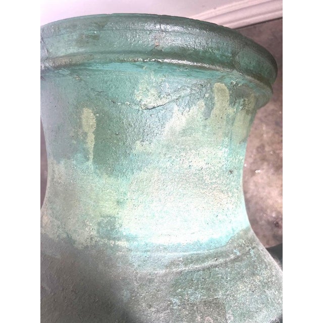 Distressed Italian Ceramic Urns, Glazed Finish, 1930s Roman Style For Sale - Image 10 of 17