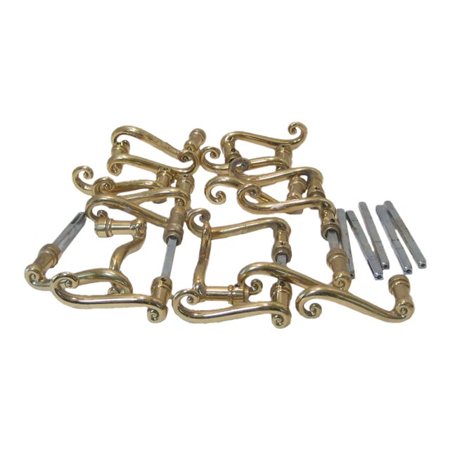 Vintage French Style Curl Door Handles For Sale