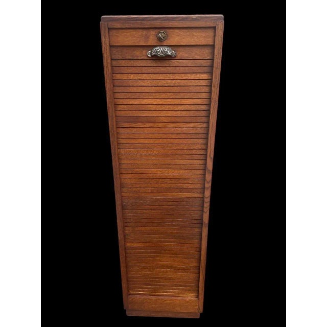 Oak Notary Curtain Binders, 1920s, Set of 2 For Sale - Image 6 of 12