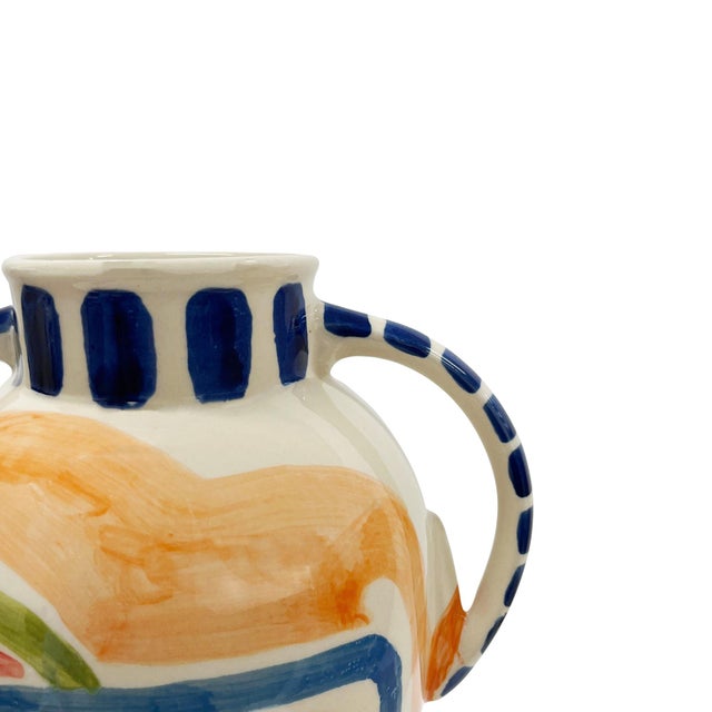 Vista Hand Painted Vase For Sale In Chicago - Image 6 of 11