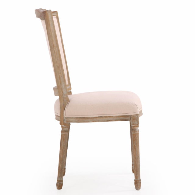 A Set of Ten Modern Louis XVI-Style Cerused Wood Dining Chairs For Sale - Image 4 of 6
