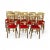 Louis Style Upholstered Gilt Wood Dining Chairs, Set of 12 For Sale - Image 10 of 10