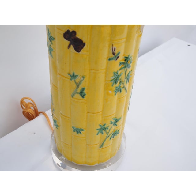 Chinese Chinese Bamboo Form Lamp For Sale - Image 3 of 6