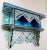 Moroccan Moroccan Wooden Shelf All Hand-Painted in Sky Blue For Sale - Image 3 of 8