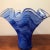 Stunning Hand Blown Large Handkerchief Murano Vase Art Glass Blue and White A gorgeous hand-blown handkerchief vase. this...
